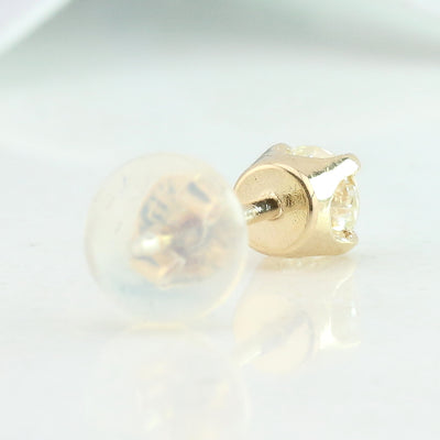 Single diamond stud earring