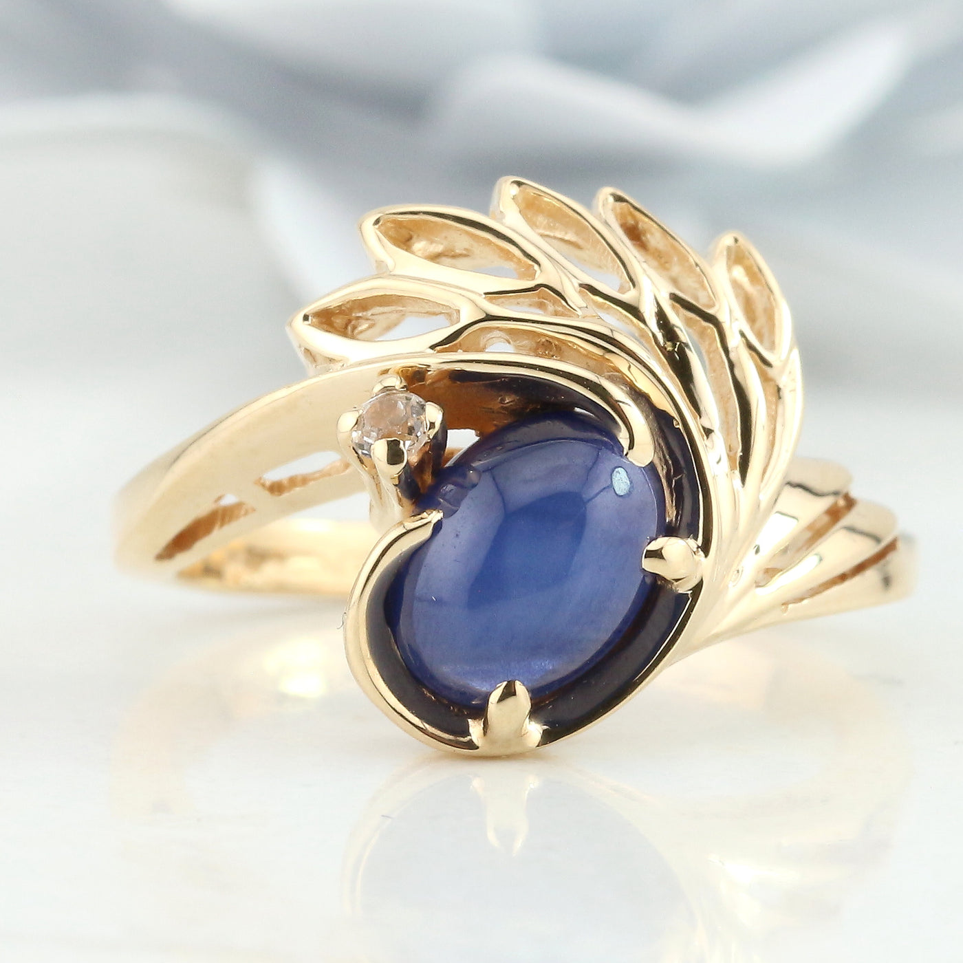 Synthetic Star Sapphire Ring