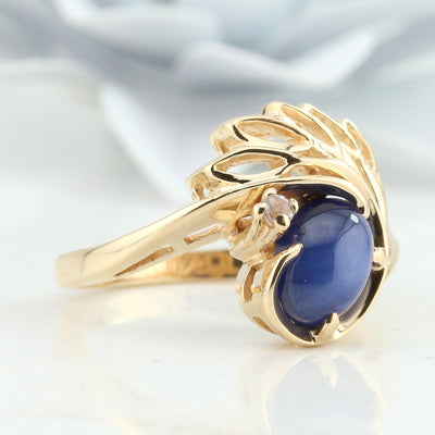 Synthetic Star Sapphire Ring