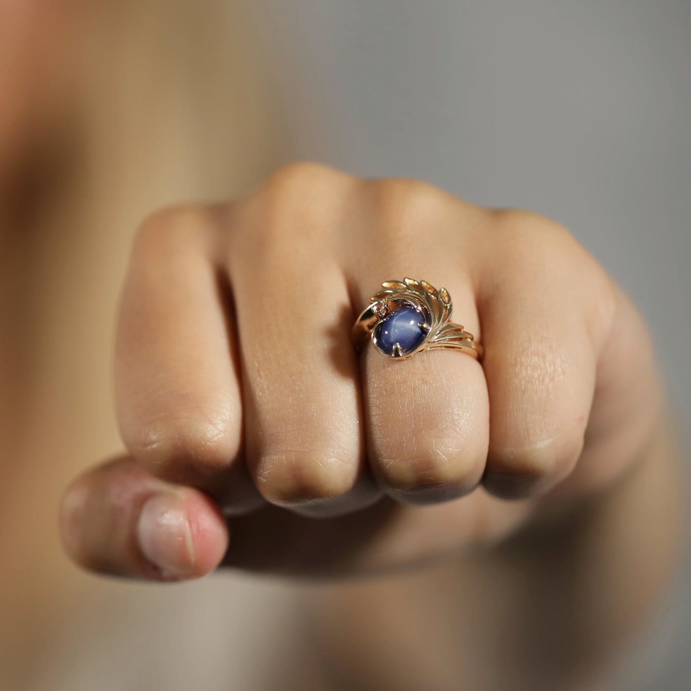 Synthetic Star Sapphire Ring