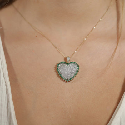 Heart diamond pendant