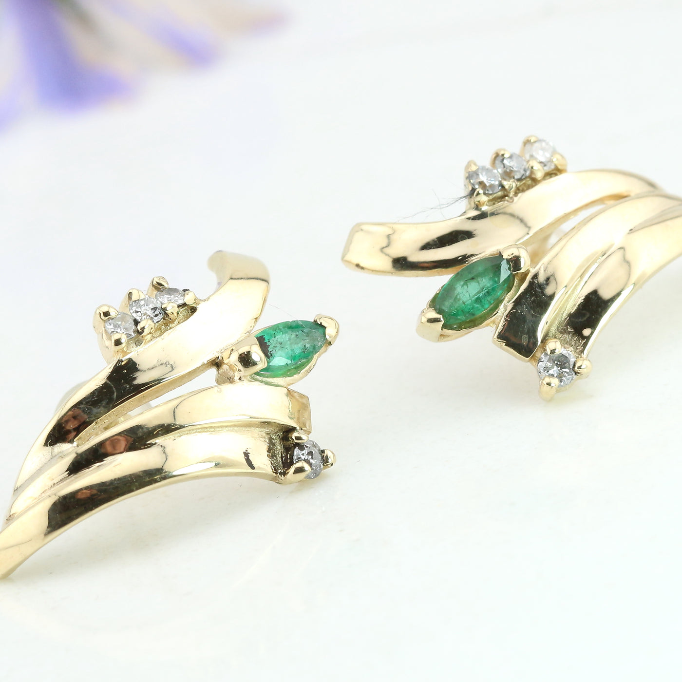 Emerald and Diamond earrings