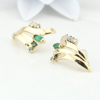 Emerald and Diamond earrings