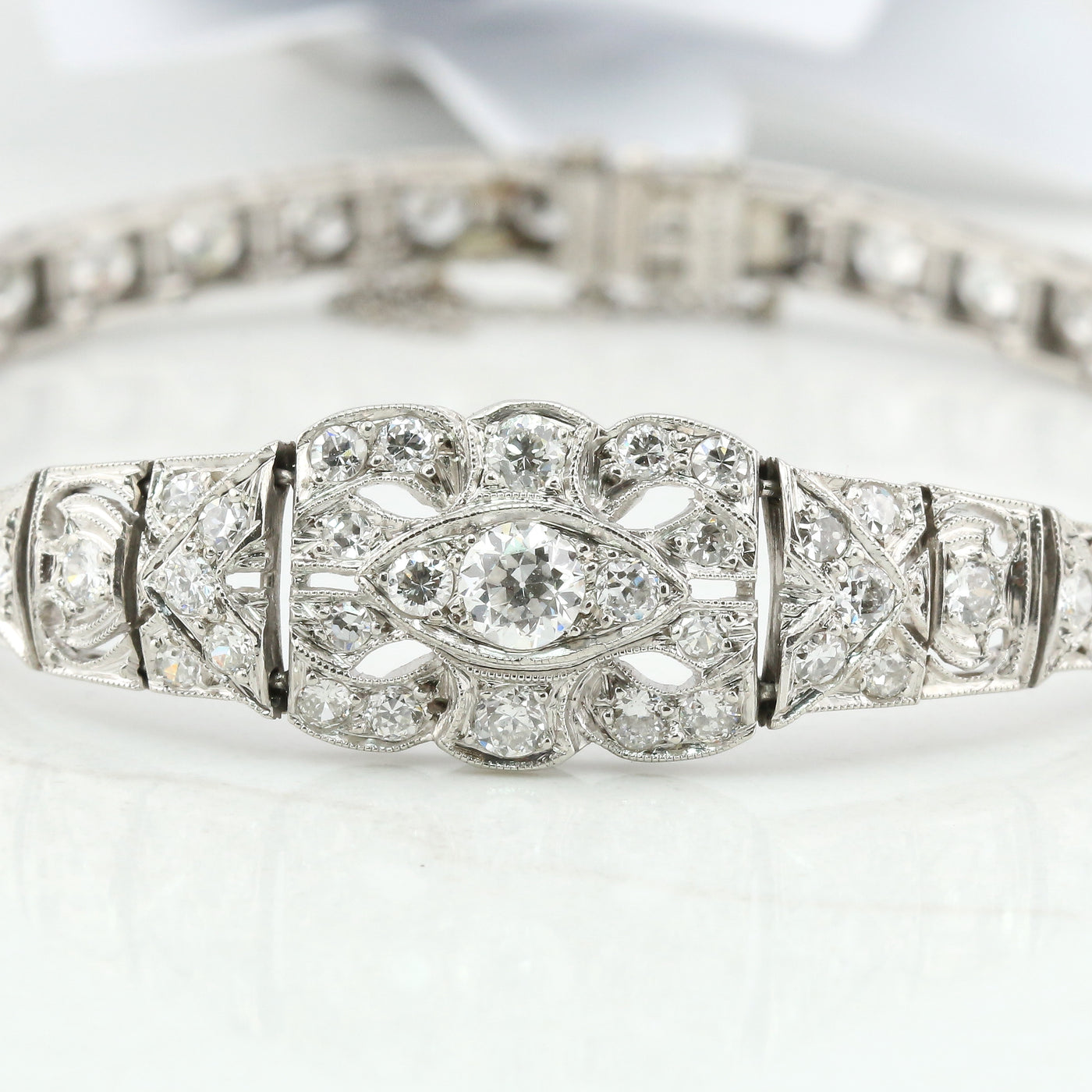 Platinum Art Deco diamond bracelet