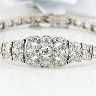 Platinum Art Deco diamond bracelet