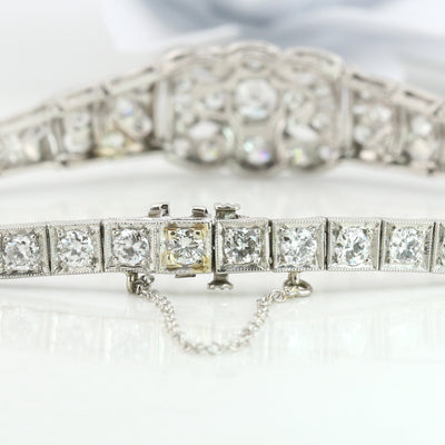 Platinum Art Deco diamond bracelet