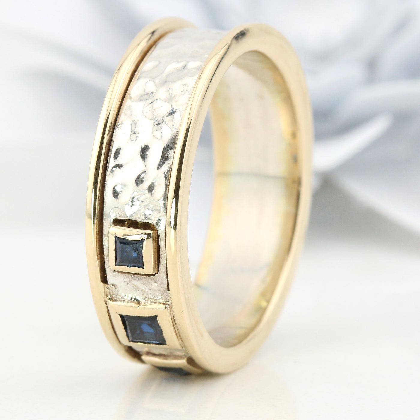 Sterling silver and yellow gold ring