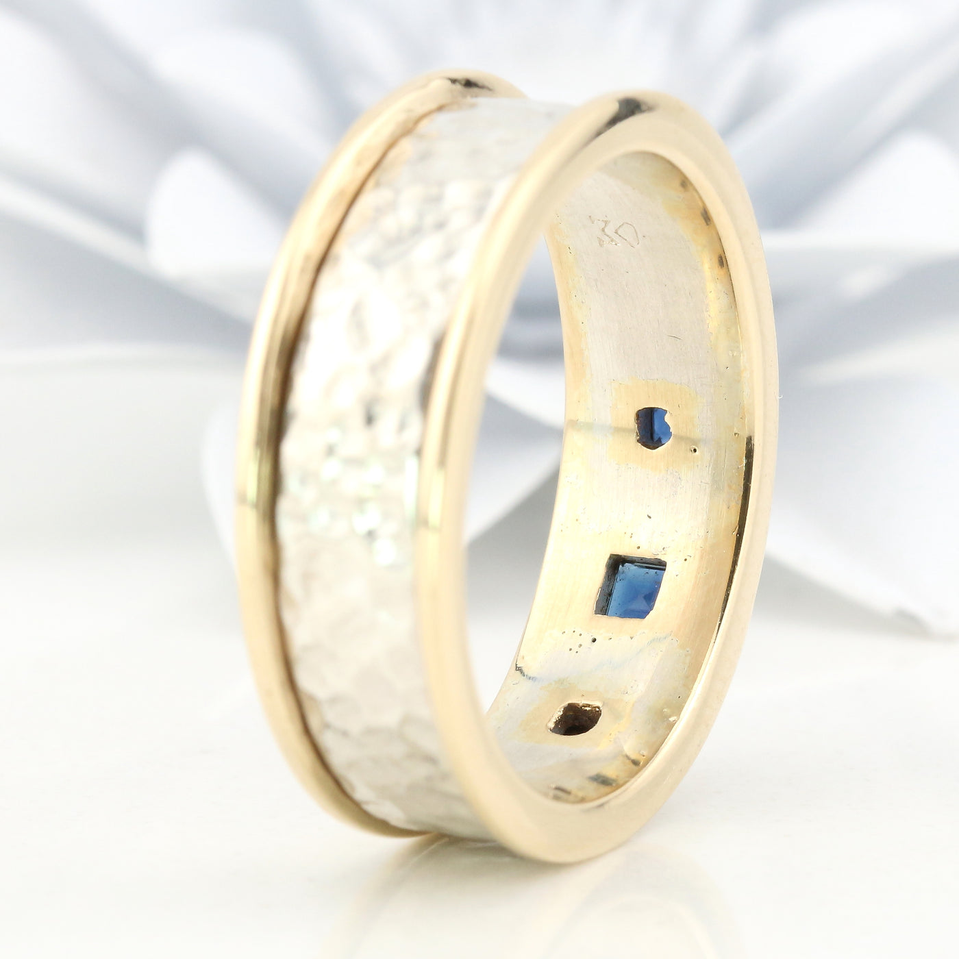 Sterling silver and yellow gold ring