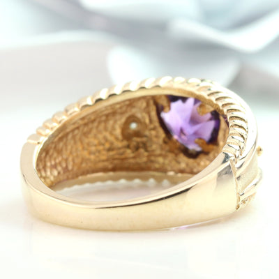 Amethyst Heart Ring