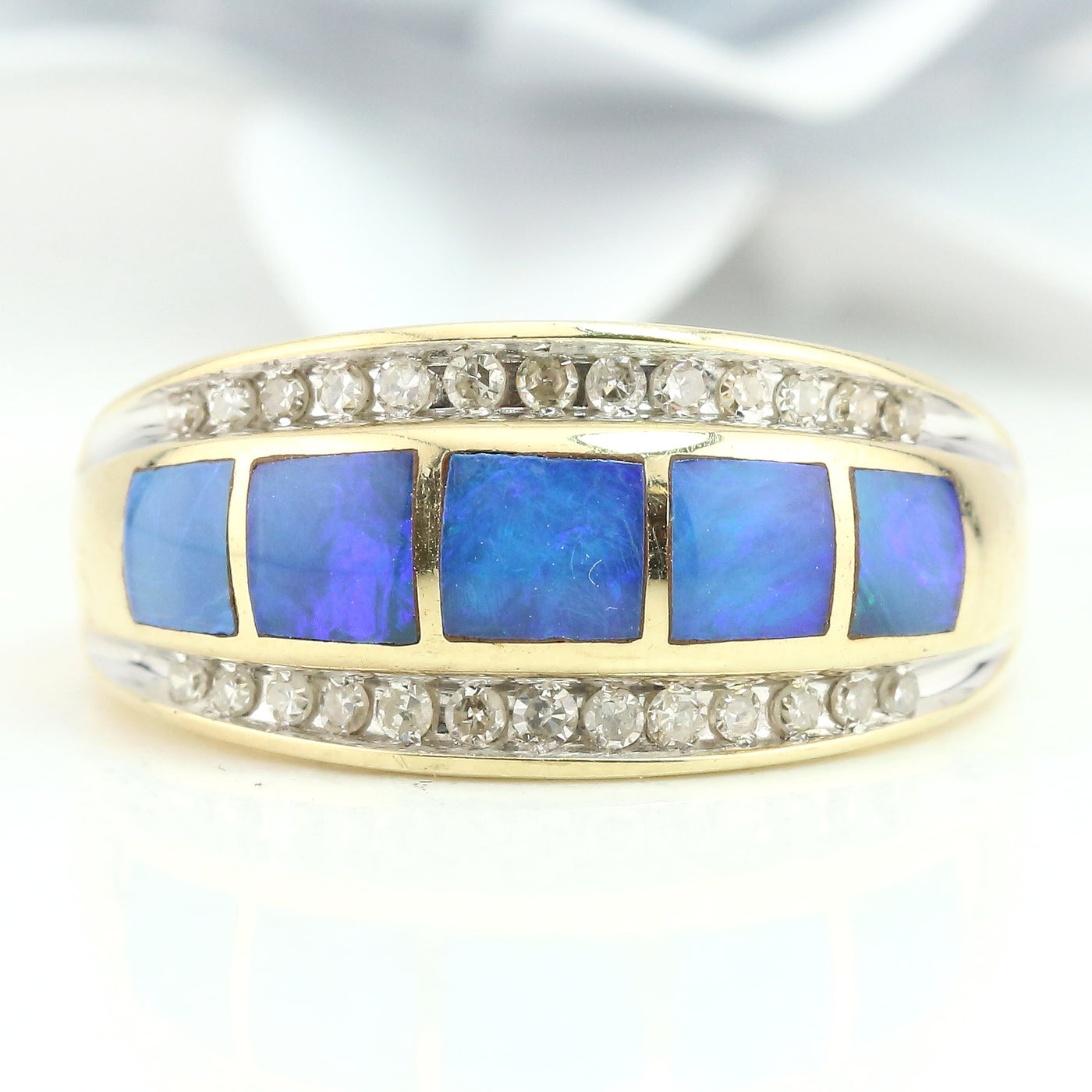 Opal inlay ring