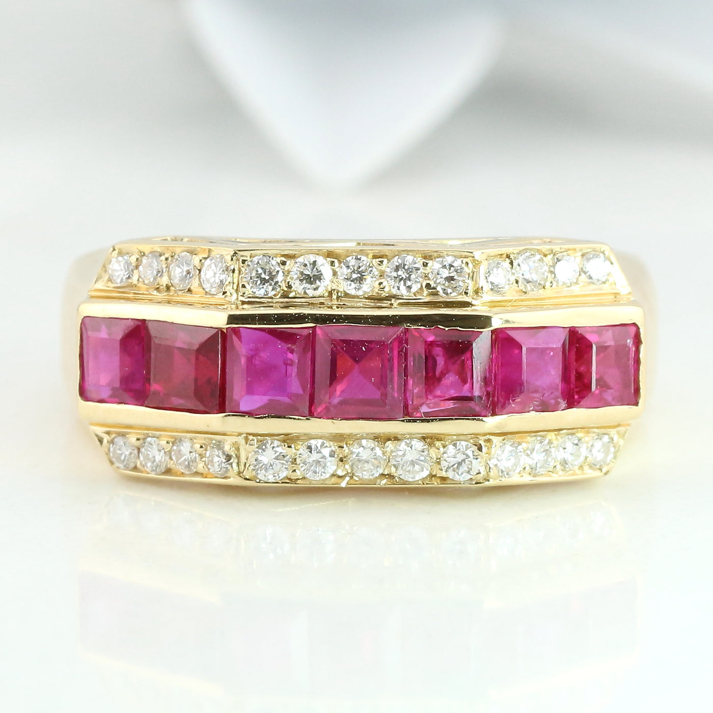 Ruby and diamond ring