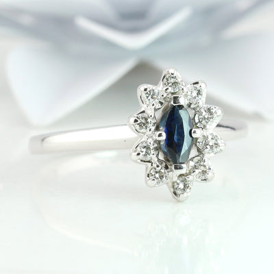 Sapphire & diamond ring