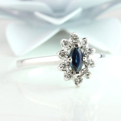 Sapphire & diamond ring