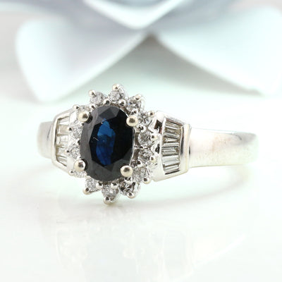 Sapphire & diamond ring