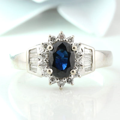 Sapphire & diamond ring