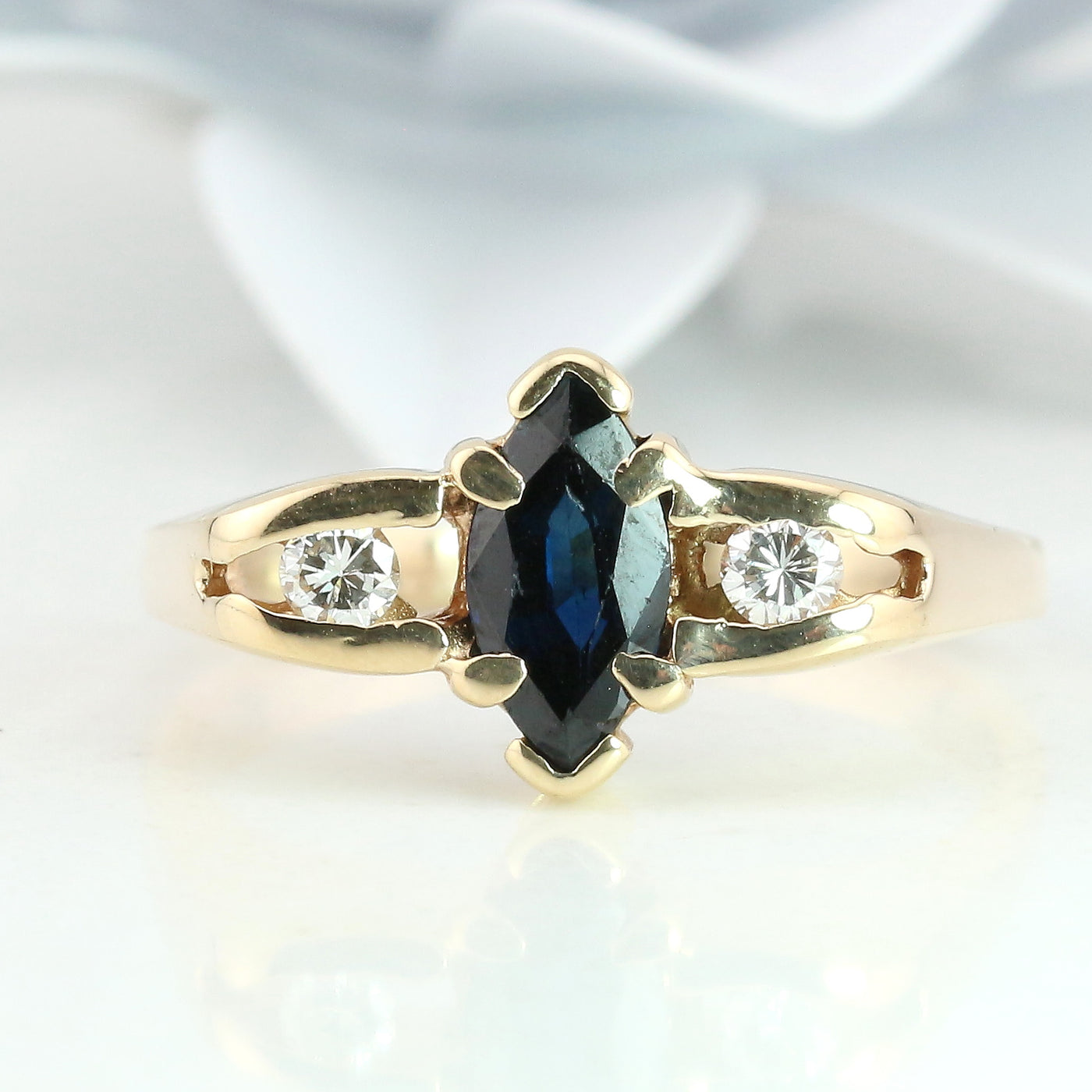 Sapphire and diamond ring