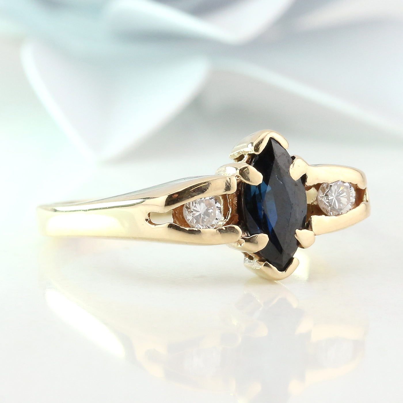 Sapphire and diamond ring