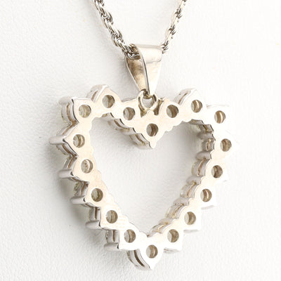 Diamond heart pendant with chain