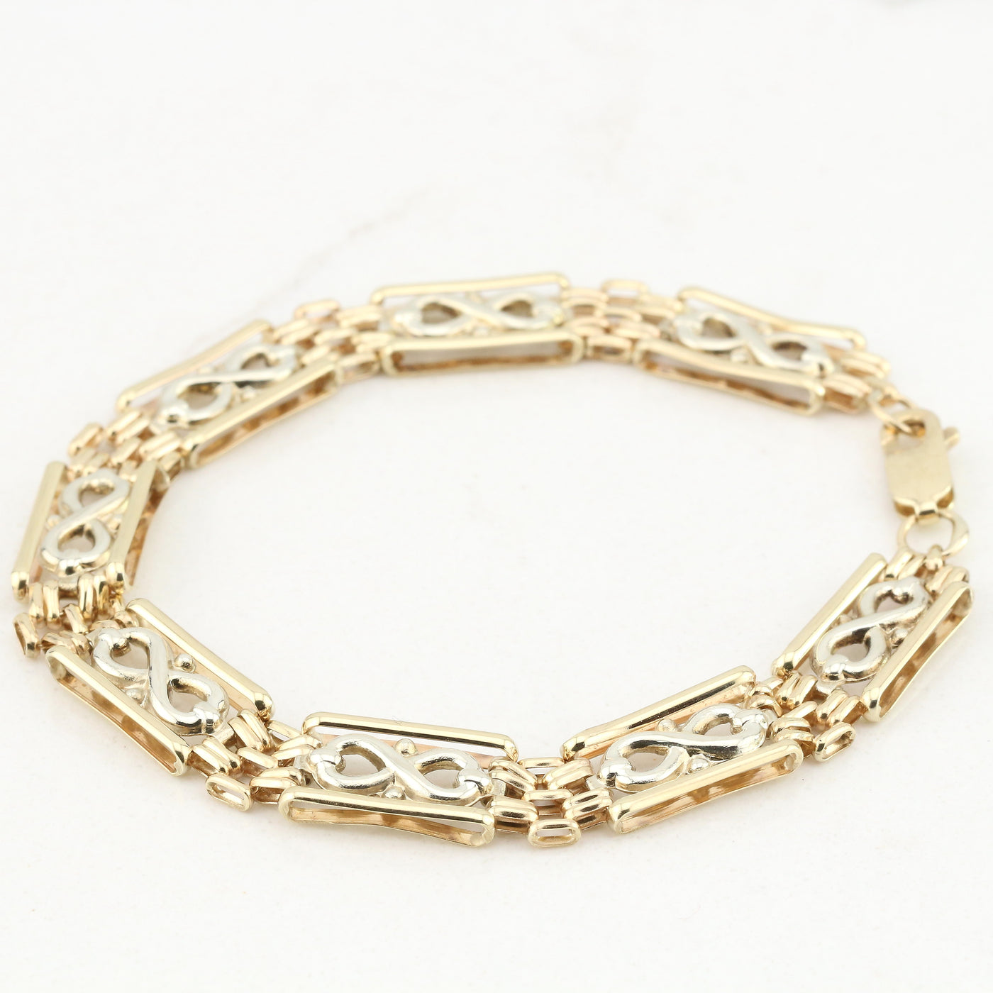 Two tone gold bracelet