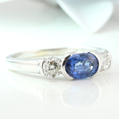 Sapphire and diamond ring