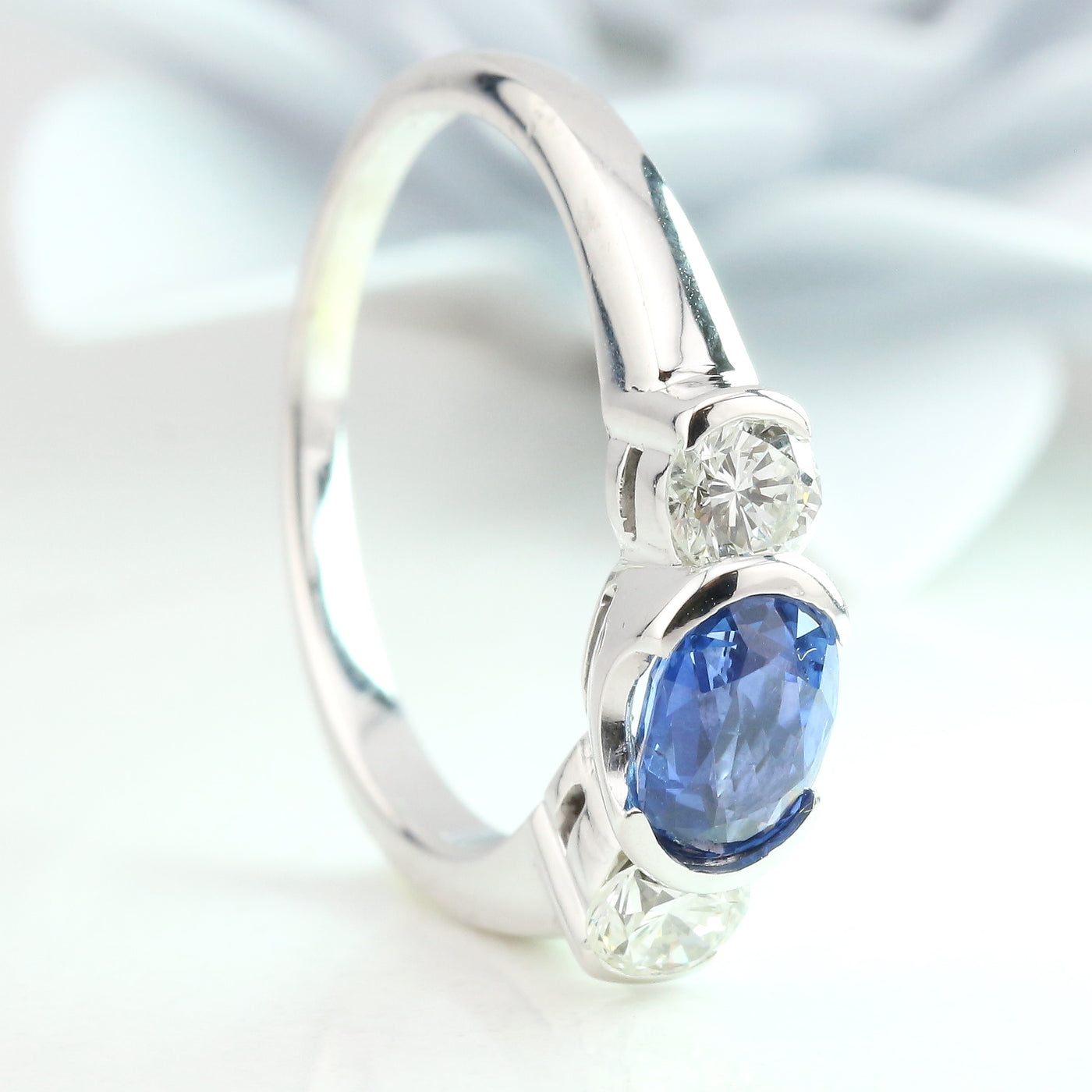 Sapphire and diamond ring