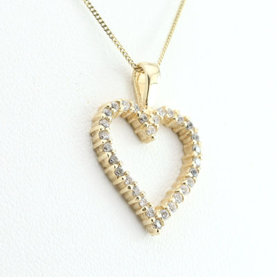 Diamond heart pendant