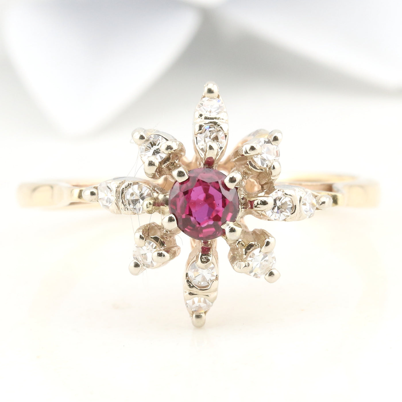 Ruby and diamond ring