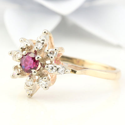 Ruby and diamond ring