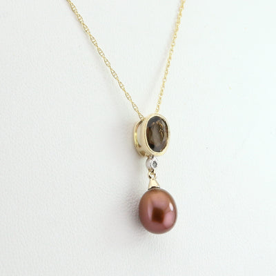 Citrine & Pearl Pendant