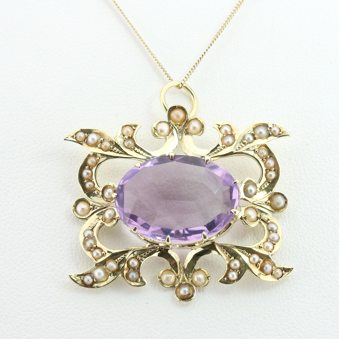 Antique Purple Amethyst Pendant