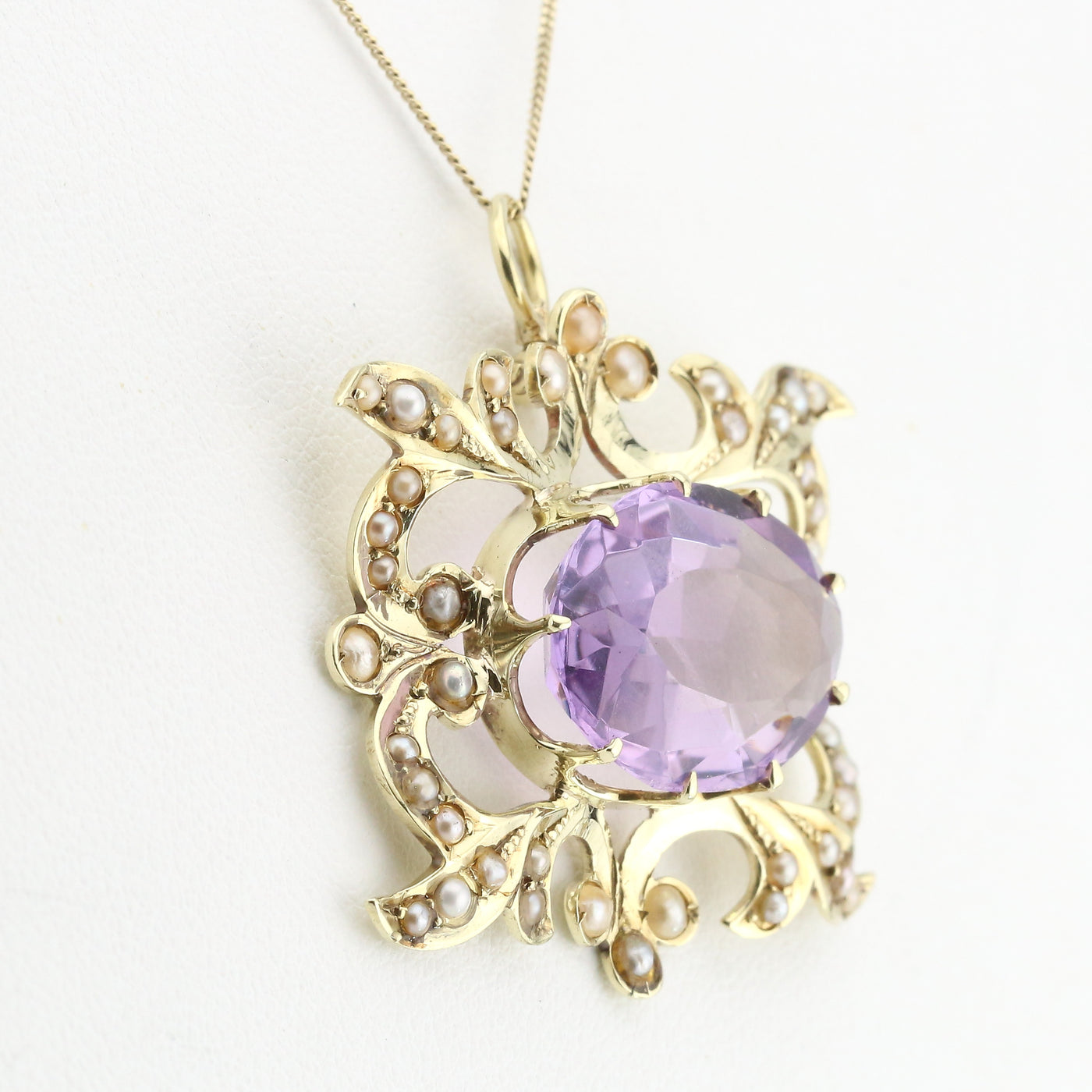 Antique Purple Amethyst Pendant