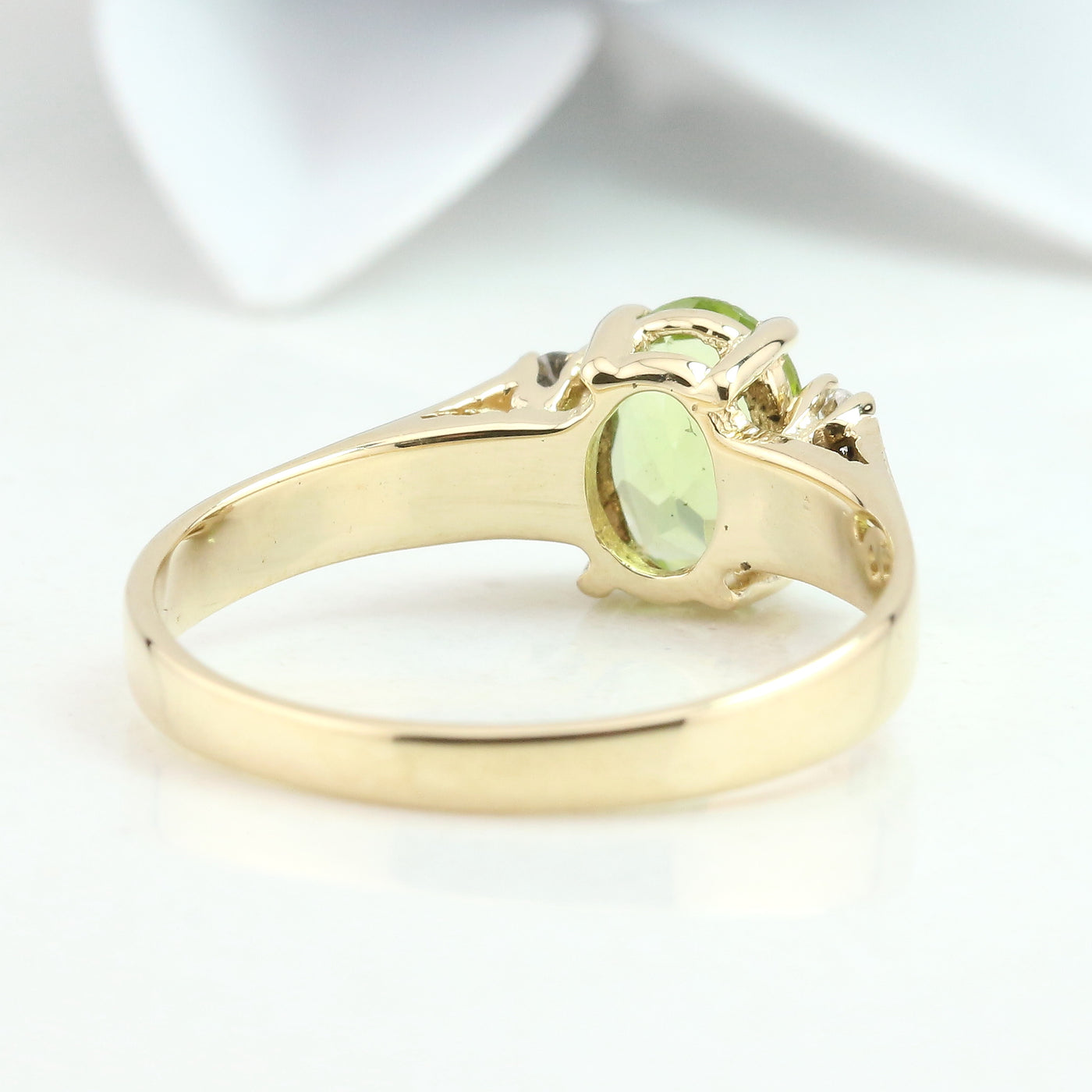 Peridot & Diamond Ring