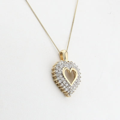 Diamond heart pendant