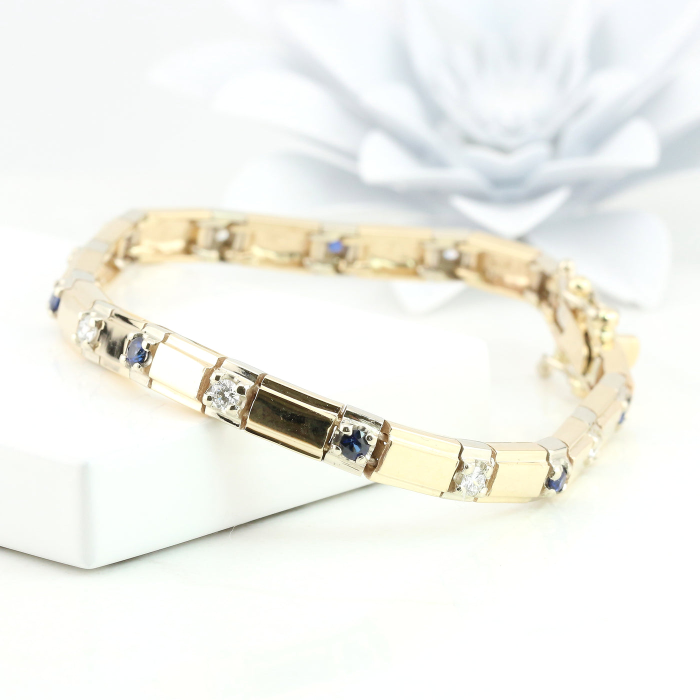 Sapphire & Lab Diamond Bracelet