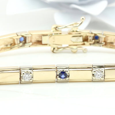 Sapphire & Lab Diamond Bracelet