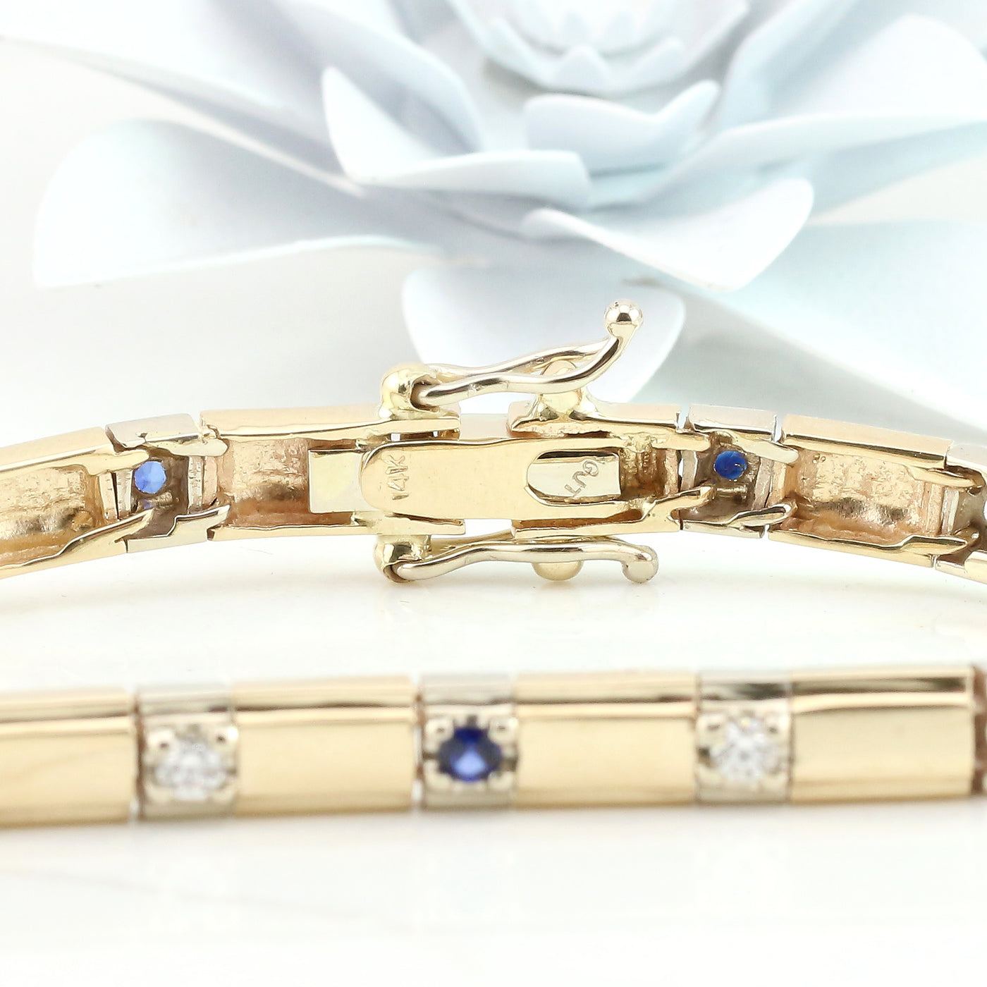 Sapphire & Lab Diamond Bracelet