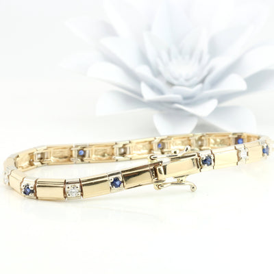 Sapphire & Lab Diamond Bracelet