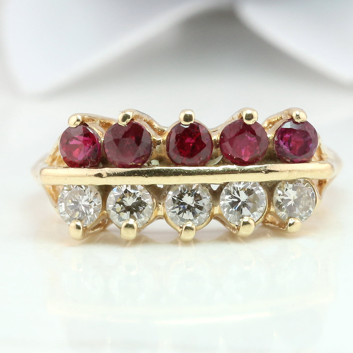 Ruby and diamond ring