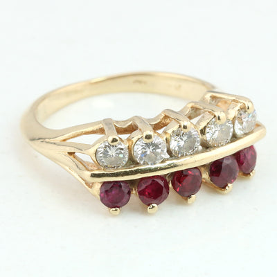 Ruby and diamond ring