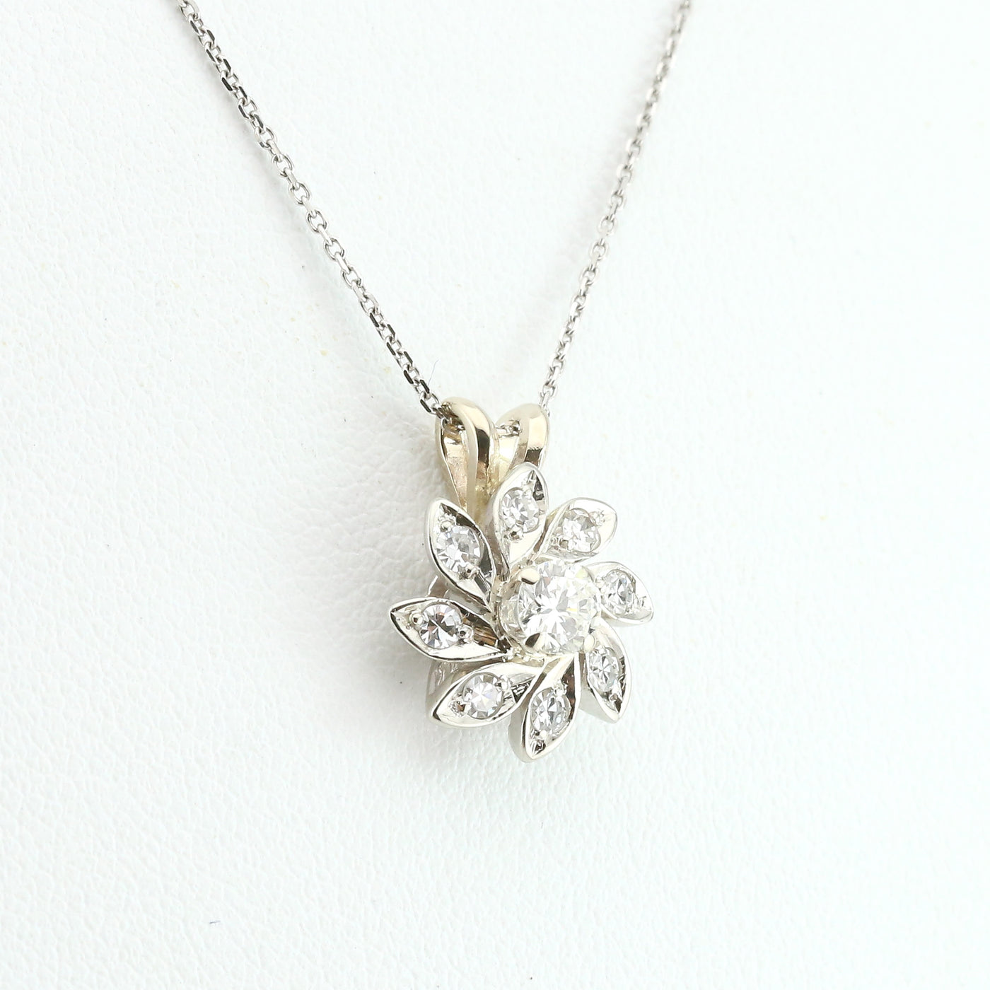 Diamond Floral Pendant