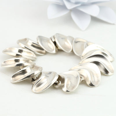 Sterling Silver Bean-Style Bracelet