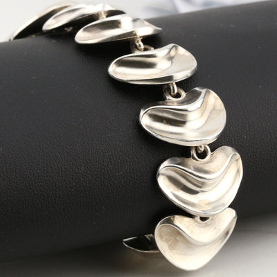 Sterling Silver Bean-Style Bracelet