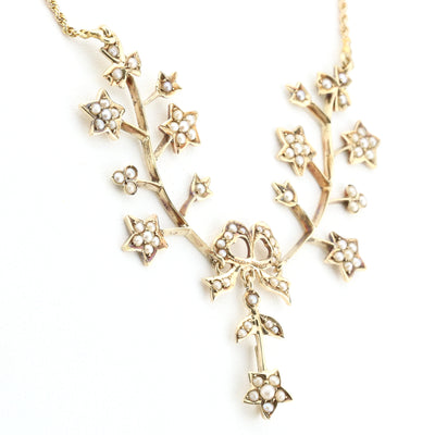 Seed Pearl Floral necklace