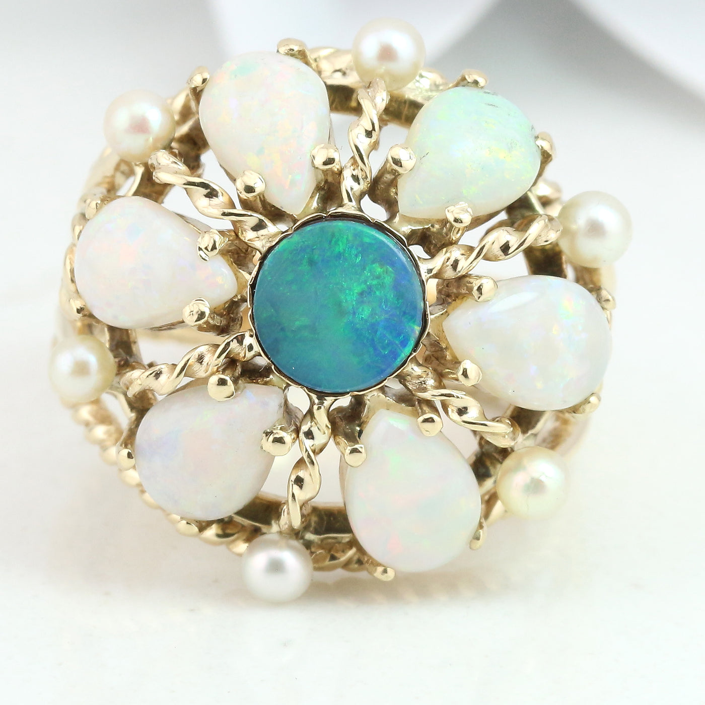 Opal and Pearl Ring