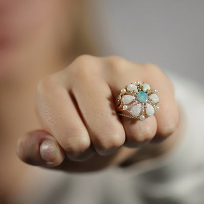 Opal and Pearl Ring