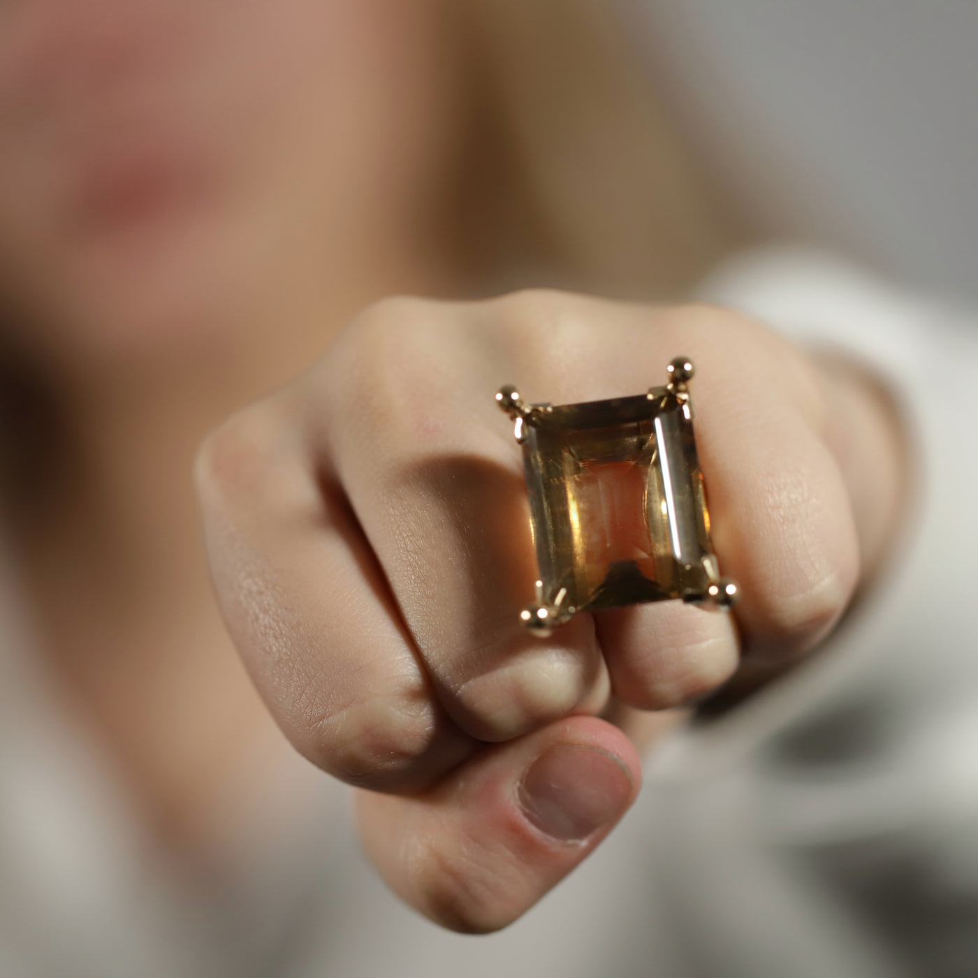 Large Smokey Quartz Ring