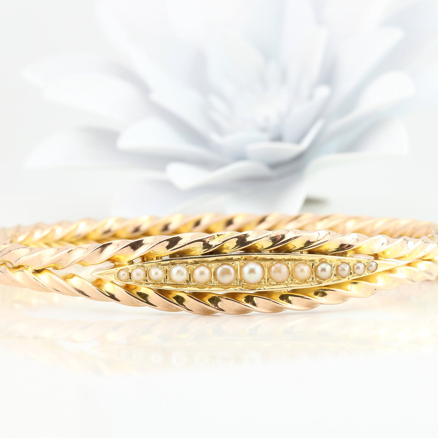 Yellow Gold Twist Bangle