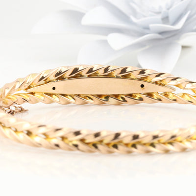 Yellow Gold Twist Bangle