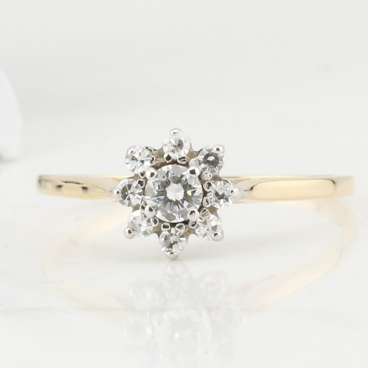 Diamond Flower Ring