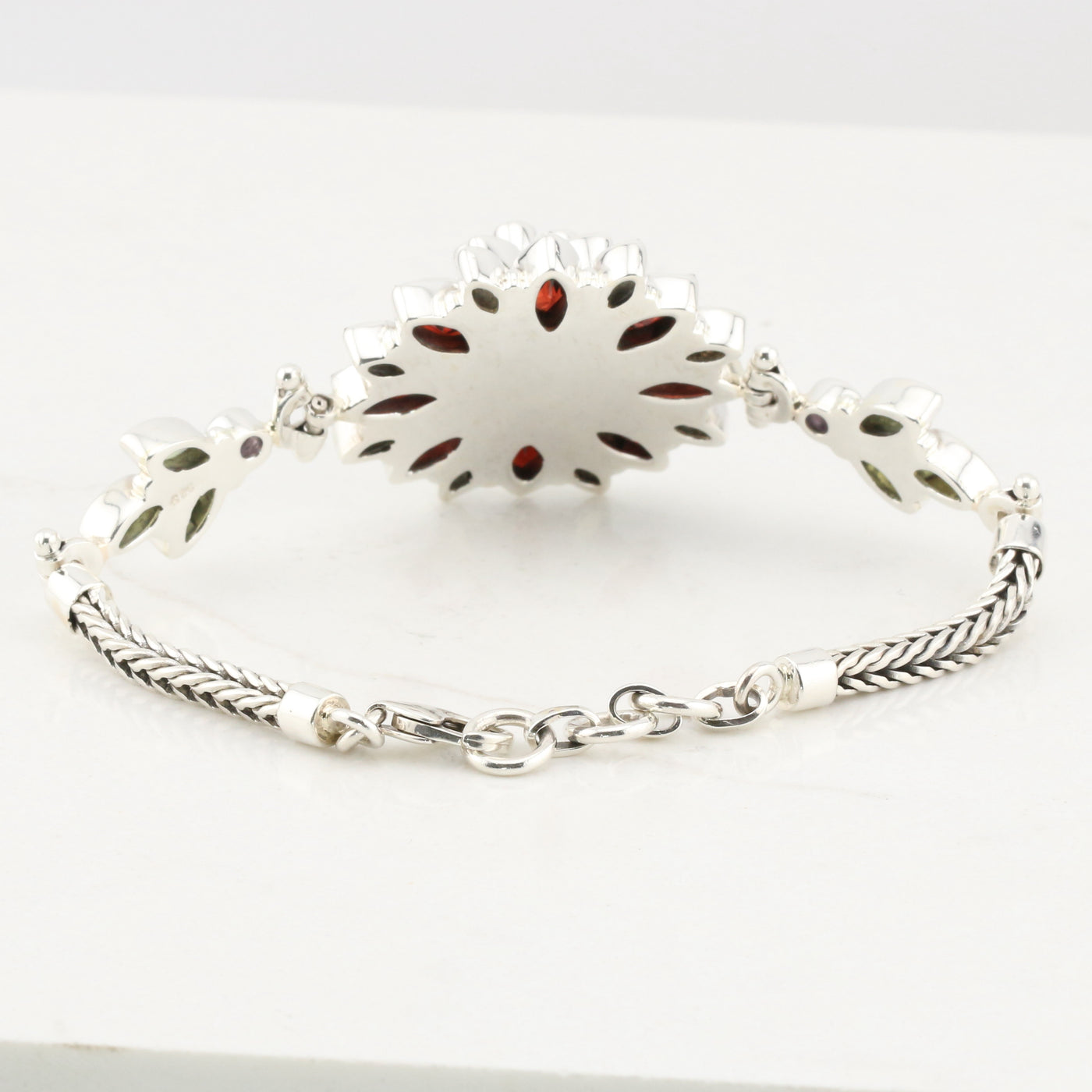 Sterling Silver Flower Bracelet